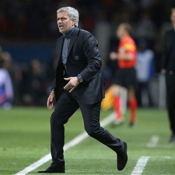 José Mourinho at Parc des Princes last week. 
