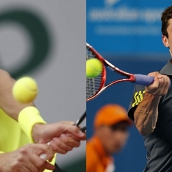 Milos Raonic vs Gilles Simon. Canadian horse-power versus French efficiency. 