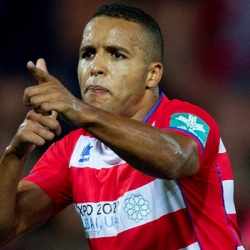 Youssef El Arabi, the man who netted a hat-trick against Málaga last November.