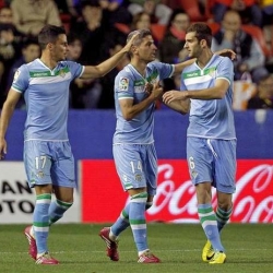 Real Bétis' Players Celebrating at the Estadi Ciutat de València 