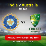 India v Australia 4th Test Predictions and Betting Tips