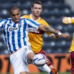 Killie striker Josh Magennis in action v Motherwell