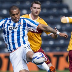 Killie striker Josh Magennis in action v Motherwell