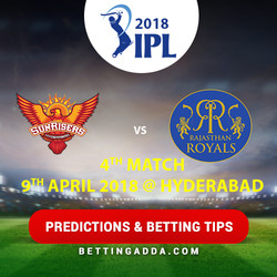 Sunrisers Hyderabad vs Rajasthan Royals 4th Match Prediction Betting Tips Preview